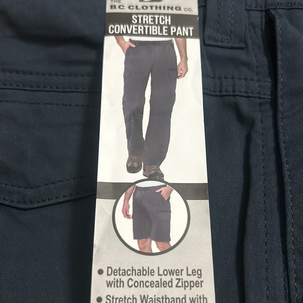 B. C. clothing stretch convertible pants detachable lower leg size L, XL